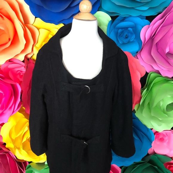 Black cute jacket 70 wool 30 polyester - Picture 2 of 7